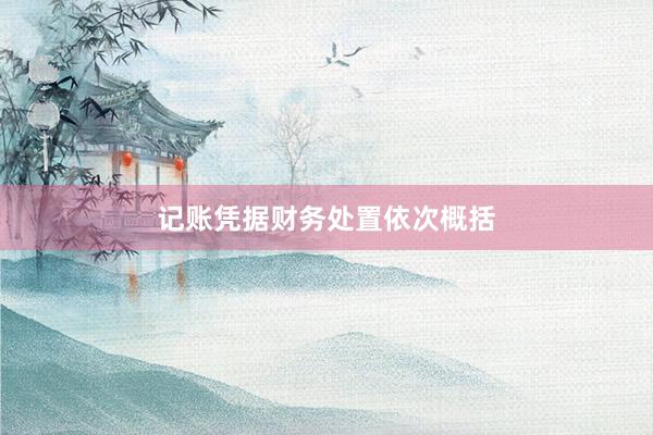 记账凭据财务处置依次概括